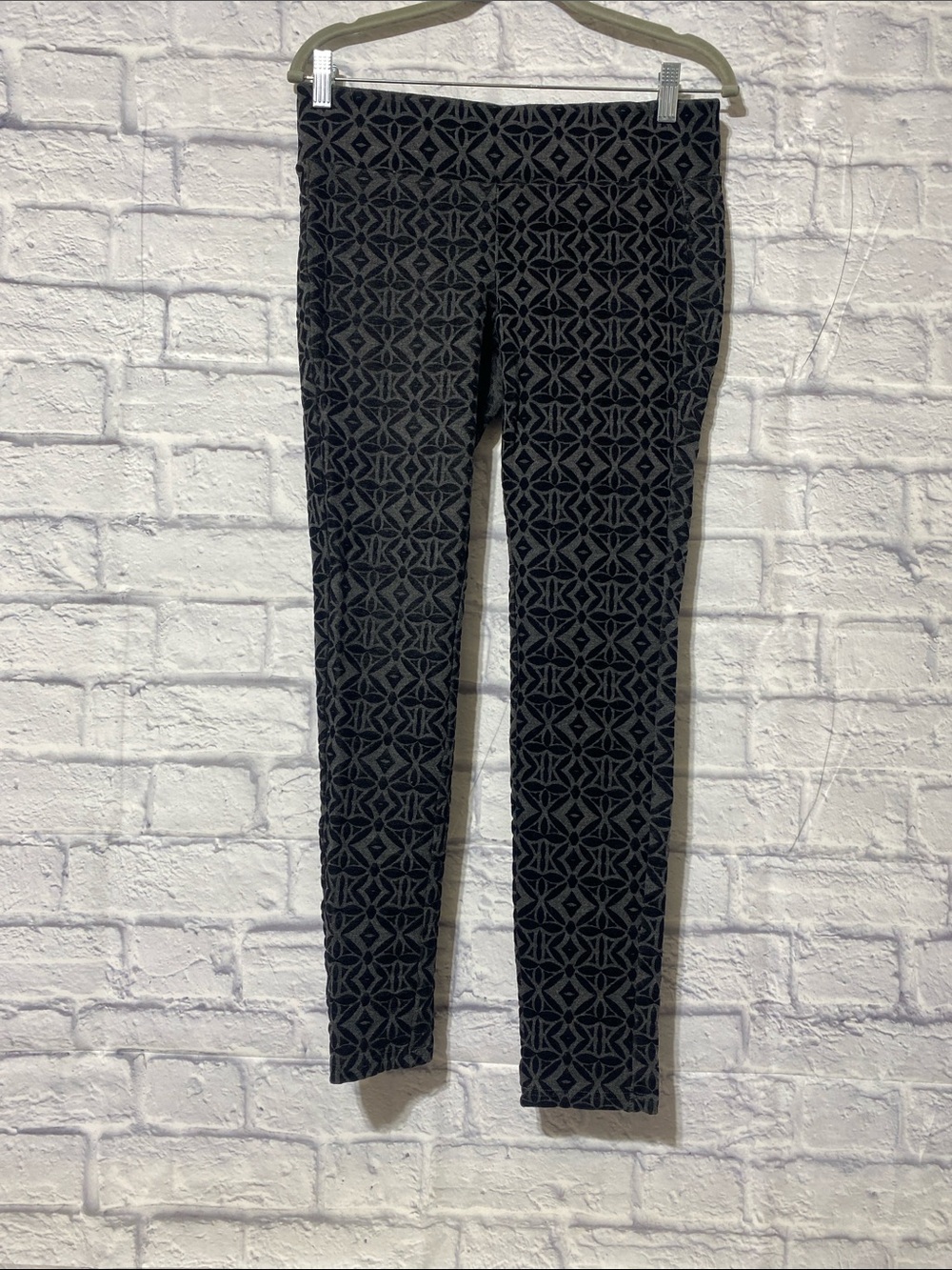 Copper Key Black Geometric Skinny Jeans